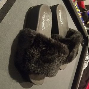 Jeffry Campbell, Follow Me Faux Fur Slide